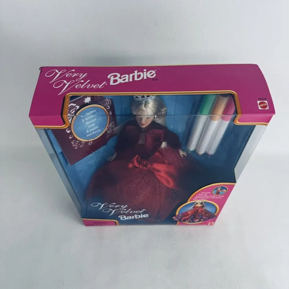 Barbie Very Velvet Doll 20528 Vintage 1998 Markers‎ Stickers Blonde New